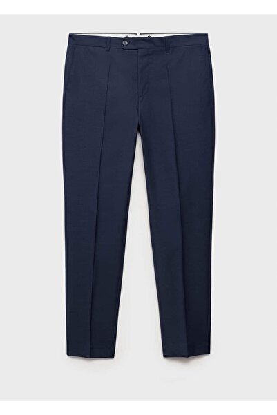 MANGO Man %100 işlenmemiş yün dar kesim pantolon