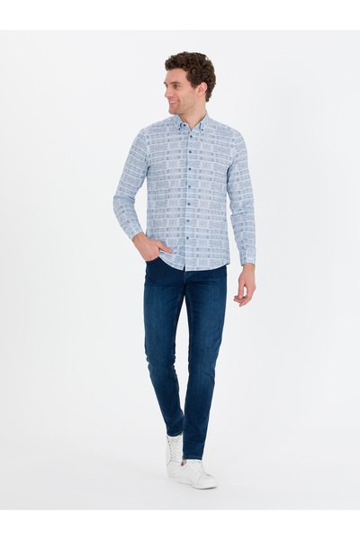 Cacharel İndigo Slim Fit Uzun Kollu Gömlek 50265455-VR028