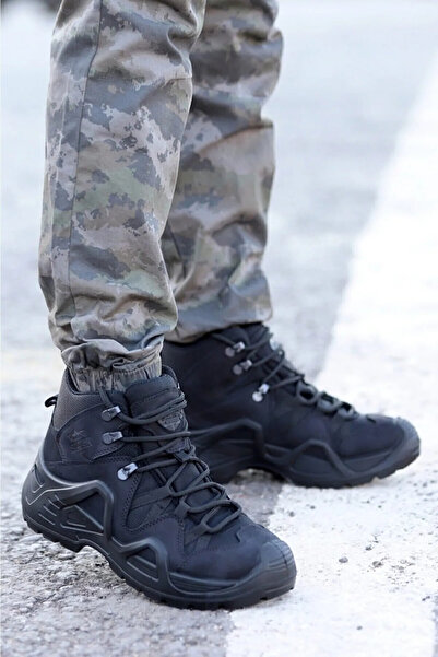 Scooter P1492 Siyah Erkek Deri Su Geçirmez Bot