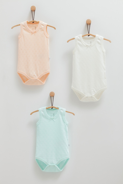 Caramell 100% Cotton 3-Piece Athlete Body Set Baby Girl