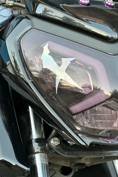 Banxtre Motor Farı için Hologramlı Venom Gözü Sticker 10CM (1 Adet)