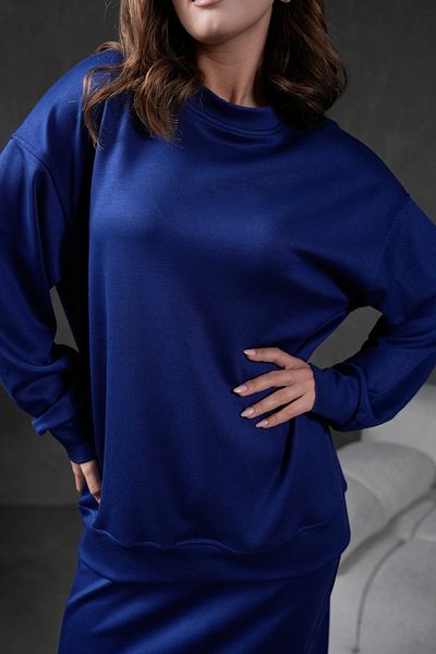 minaaise Hanorac pentru femei Indigo Knitted Modal Oversize 28037