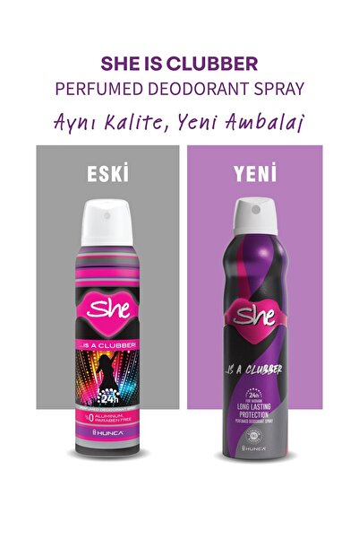 Hunca She Is Clubber 150 ml Deodorant