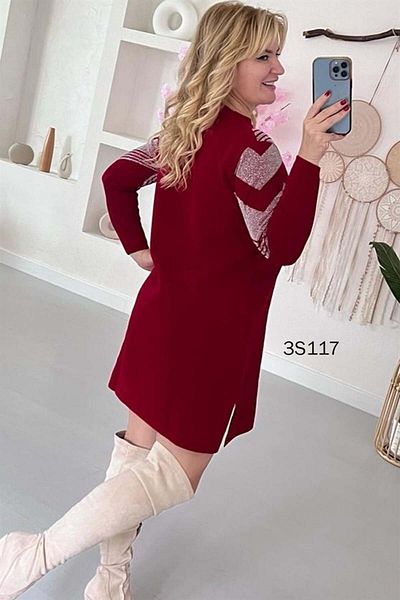 İnce Topuk Knitwear Glitter Dress - 3s117