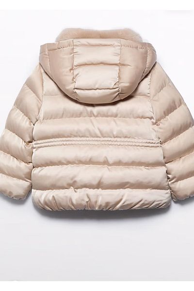 Abel & Lula Abel&Lula Girl's Satin Fur Coat