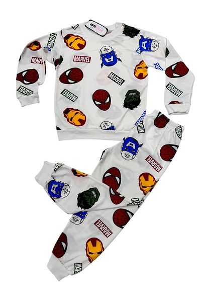 Esterella Marvel Children's Tracksuit Set - 2 Thread Sweatshirt and Pants, Slim Fit Pajama Set