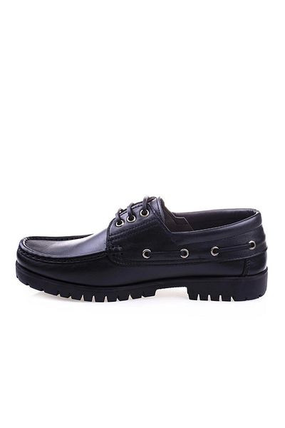 m2s Genuine Leather Men's Timberland Style Winter Shoes Black