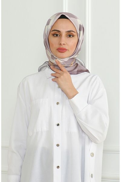 sefamerve Κασκόλ Lilac Cream Karaca Rayon - 81071-14