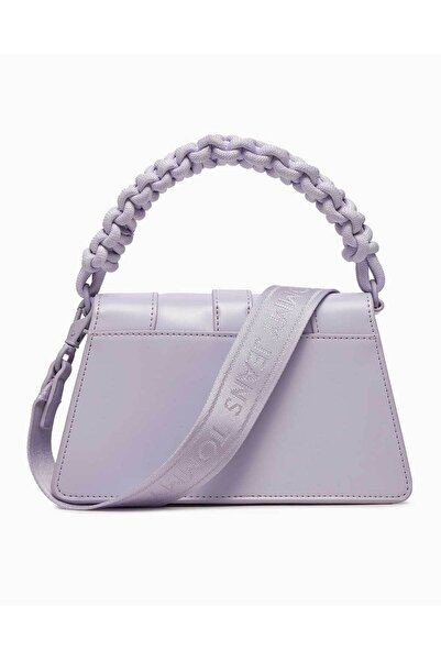 Tommy Hilfiger Kadın Deri Marka Logolu Fermuarlı Günlük Kullanım Mor Omuz Çantası AW0AW15952-W06