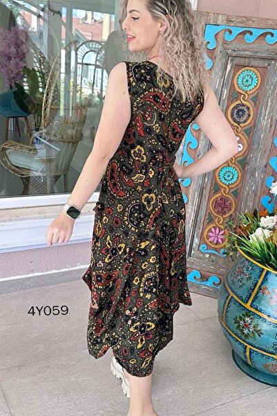 İnce Topuk TaSSel Detailed Zero Sleeve Bag DreSS - 4Y059