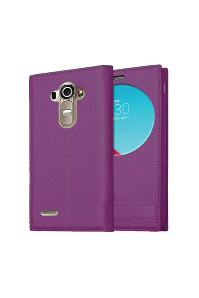 Tekamo حافظة ماغنوم متوافقة مع LG G4 مع غطاء نافذة