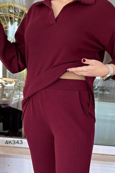 İnce Topuk 4k343 Model Polo Collar Set of 2