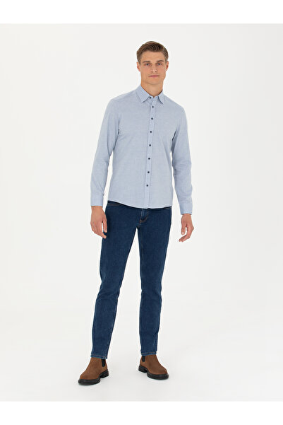 Cacharel Açık Mavi Slim Fit Uzun Kollu Klasik Gömlek 50273661-VR003