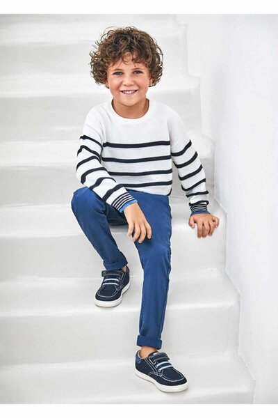 MAYORAL Men's Blue Gabardine Basic Summer Pants