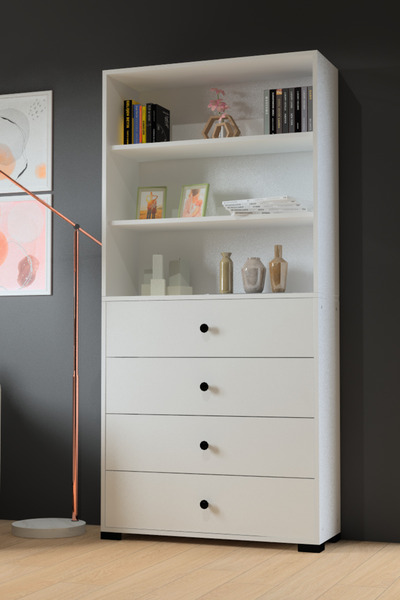 MOBİLİQUE Madrid No.3 Açık raflı 4 Çekmeceli Dolap