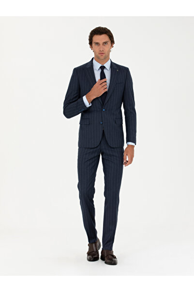 Cacharel Navy Blue Slim Fit Suit 50272588 -Vr033