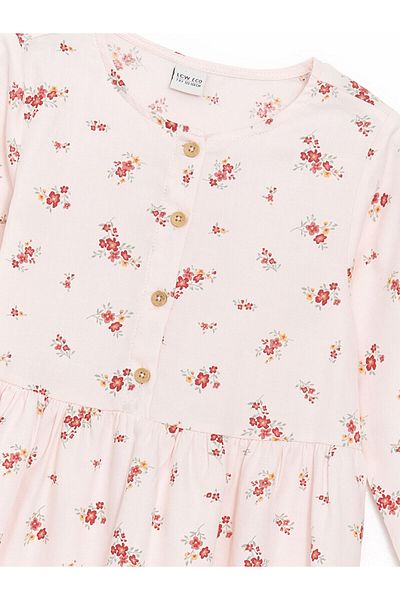 LC Waikiki Lw - Crew Neck Floral Girl's Dress
