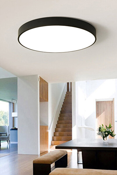 Lenart Lighting Dolunay Model Yuvarlak Tavan Avizesi,3 Renk Aydınlatmalı,kumandalı Led Avize,ofis, Salon Aydınlatma