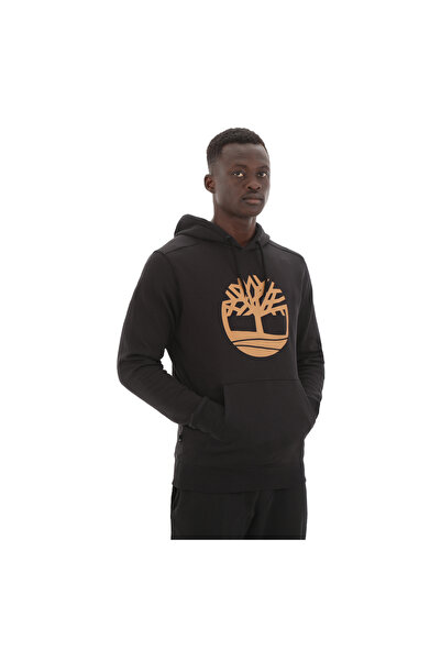 Timberland سويت شيرت بقلنسوة للرجال من Timberland Kennebec River Tree - أسود ...