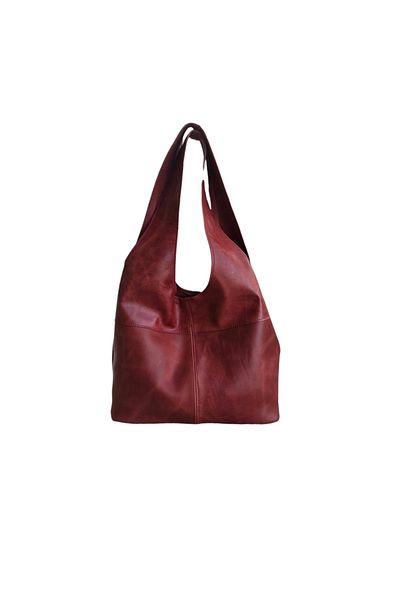 Veskemann Randy Genuine Leather Antique Claret Red Shoulder Bag