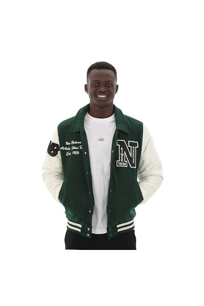 New Balance New Balance Mnj3391 Men's White Jacket - Mnj3391-Grn