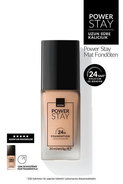 AVON Power Stay Matte Foundation-235P Shell