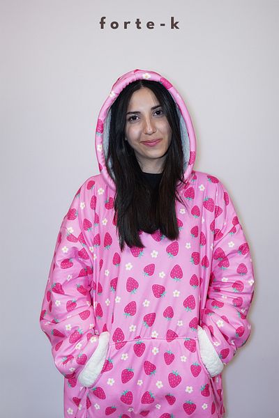ECEMRE Wearable Tv Blanket Digital Print - Oversized Sweatshirt & Hoodie & Poncho & Fleece