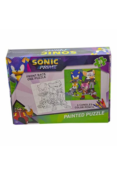 Genel Markalar Sonic Prime Boyamalı Puzzle Oyuncak