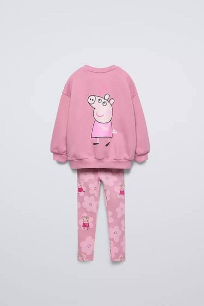 Tuba Peppa Pig nyomtatott lány alsó öltöny leggingssel