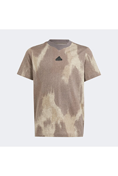 adidas Sportswear Fi Aop T Çocuk Kahverengi T-shirt