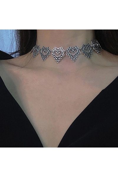 DarkellaStore Gothic Harajuku Lolita Heart Choker Neck Collar
