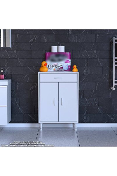 Modilayn EMİR 65x88x32,5 cm Çok Amaçlı 2 Kapak 1 Çekmece 1 Raf 2 Bölmeli Dolap