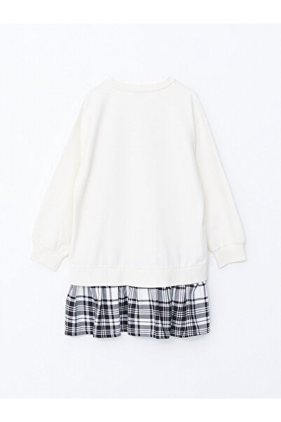 LC Waikiki Lw - Crew Neck Printed Girl's Dress