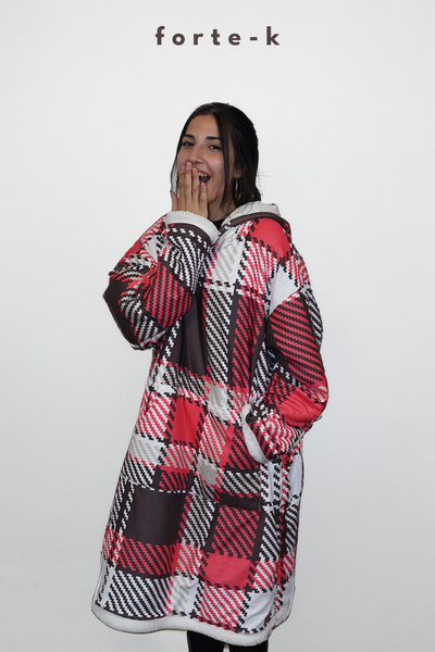 ECEMRE Φορητή κουβέρτα τηλεόρασης ψηφιακή εκτύπωση - Φούτερ μεγάλου μεγέθους & φούτερ & πόντσο & φλις