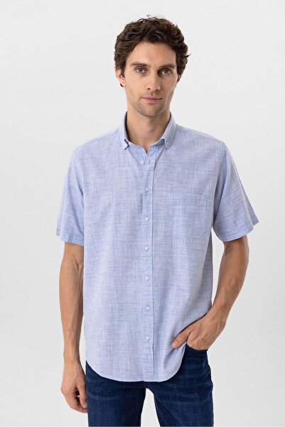 SÜVARİ Kısa Kol Regular Kalıp Düz Gömlek