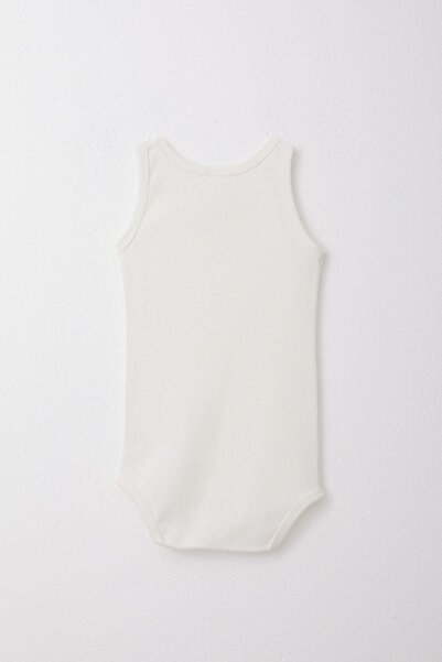 Breeze Baby Boy Snap Fastener Undershirt Bodysuit Jacquard 9 Months-3 Years, Ecru