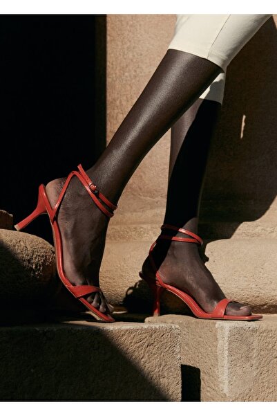 MANGO Woman Bantlı topuklu sandalet