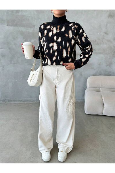 Ugdelia Pulover de damă cu modele leopard