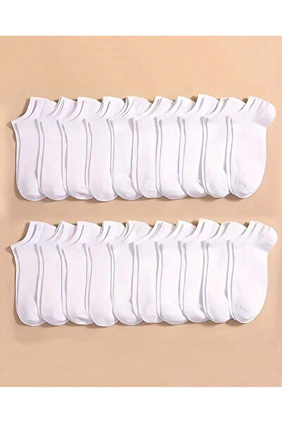 REYNBOO SOCKS 8 pár női sima fehér színű mosható bokacipő zokni