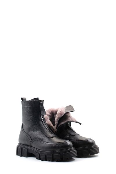 Ayakkabıhane Genuine Floater Leather Black Women's Classic Boots with Fur Inside and Outside Ah 08710112616108