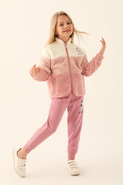 SNOOPY Retro Pink Girls' Tracksuit Set
