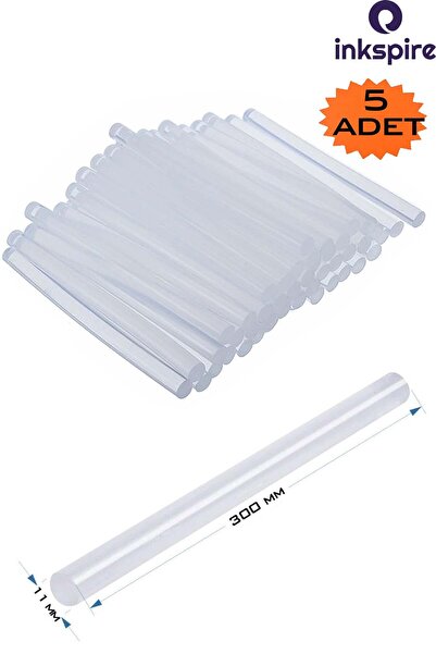 inkspire Sıcak Silikon Tabancası Mumu Kalın 5 Adet Slikon Tabanca İçi Kalın Ç...