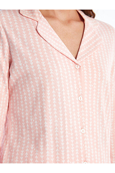 LC Waikiki Özmarka Yeni Sezon Gömlek Yaka Desenli Kadın Pijama Takımı