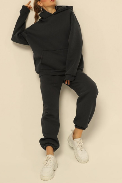 Runades Γυναικείο σετ φόρμας με 3 νήματα χαλαρή εφαρμογή με ελαστικά πόδια κα...