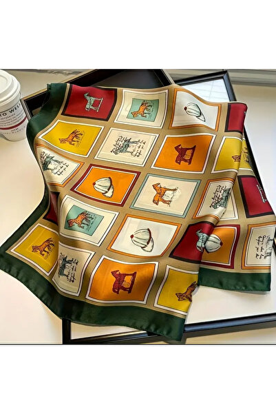 DONNA PAVONE Şık Stil Profesyonel Dekoratif Küçük Eşarp Boyun Fuları