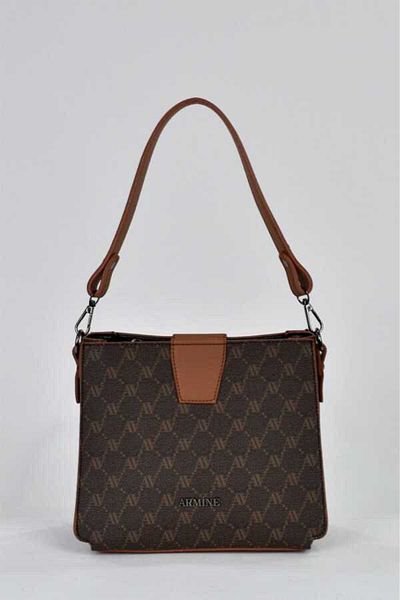 Armine Armine 348 Women's Bag - Brown Dotted