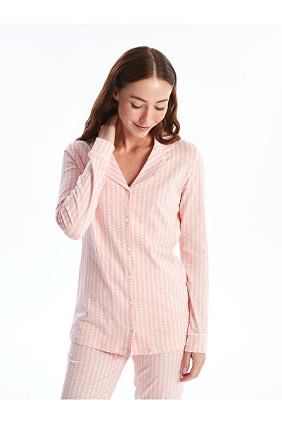 LC Waikiki Özmarka Yeni Sezon Gömlek Yaka Desenli Kadın Pijama Takımı