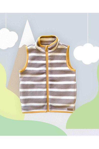 JO&JUKE Cream Colored Cotton Fleece Vest