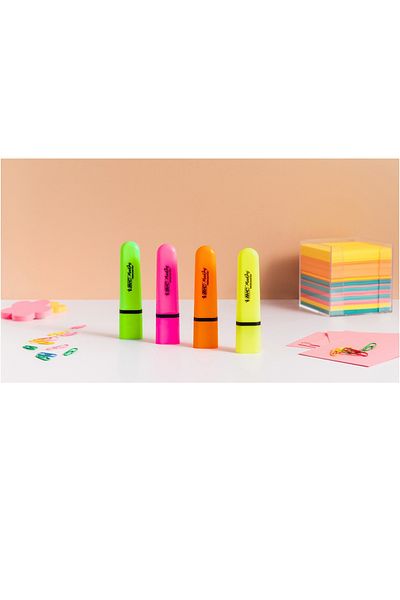 Bic Set of 4 Highlighters - Marking Flat Bls