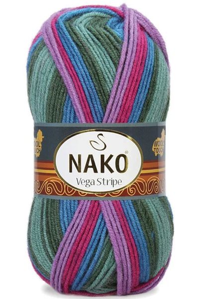 NAKO Vega Stripe Premium Ακρυλικό Πλεκτό Σχοινί 82408